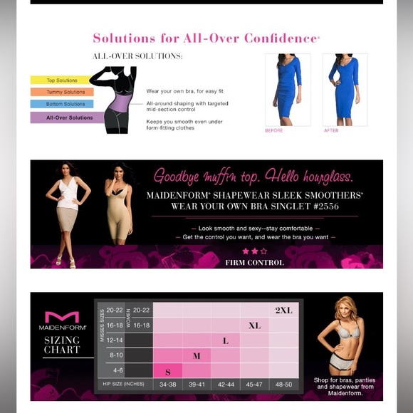 Maidenform Flexees Shapewear beige Singlet 2XL - like new! - Picture 4 of 10